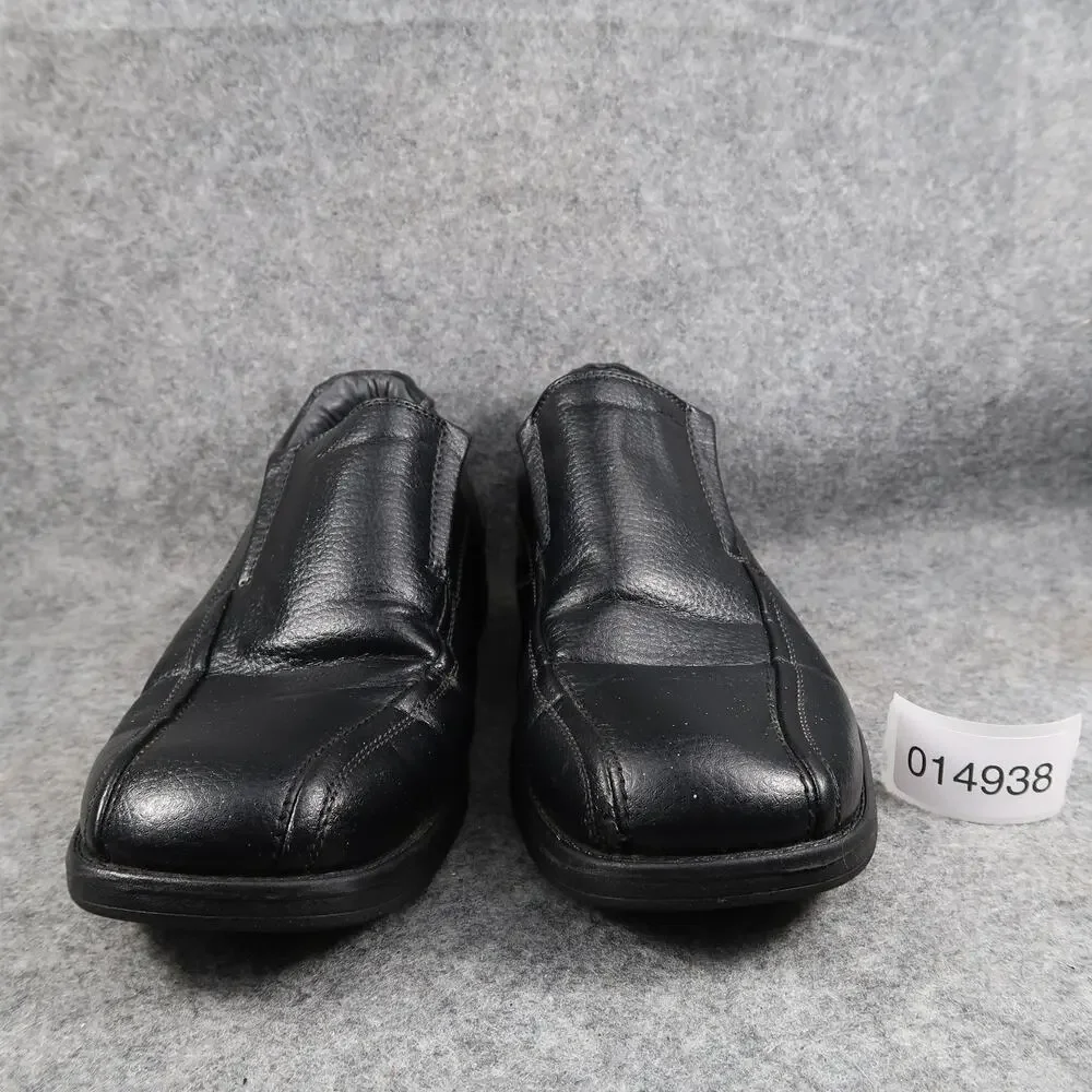 Deer Stags Shoes Mens 9.5 Dress Loafer Slip On Classic Black Career Casual Jerry